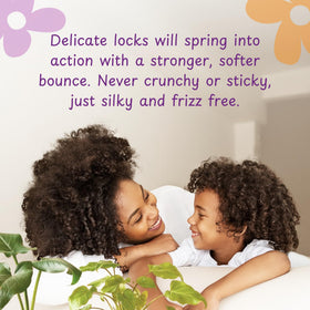 Little Green application on damp hair demonstrating quick frizz control and definition