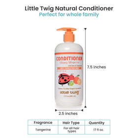 Little Twig conditioner cream texture close-up for smoothing benefit