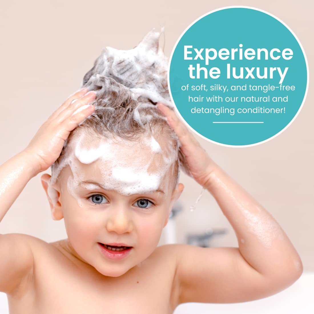 Little Twig used on child's hair in bathroom showing gentle detangling action