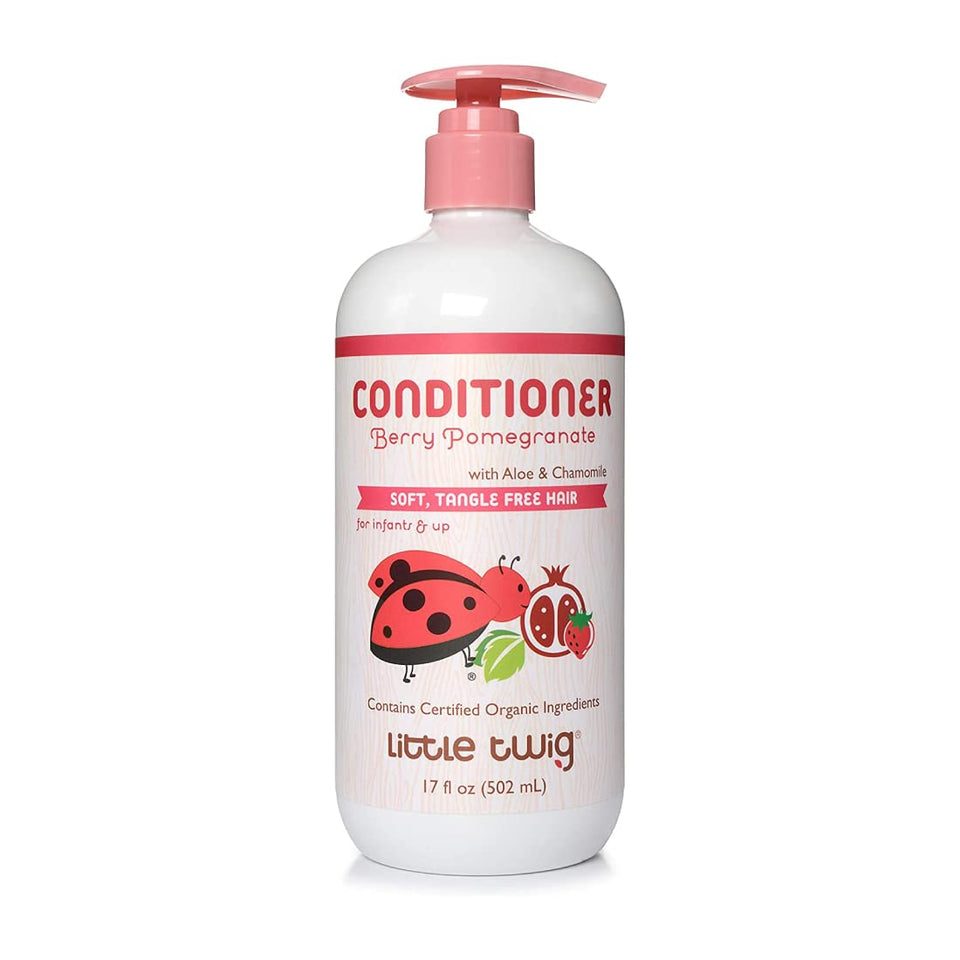 Little Twig front label showing berry pomegranate scent and family-friendly benefits