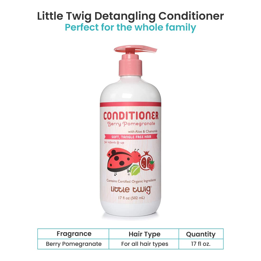 Little Twig creamy conditioner texture close-up showing smooth detangling formula