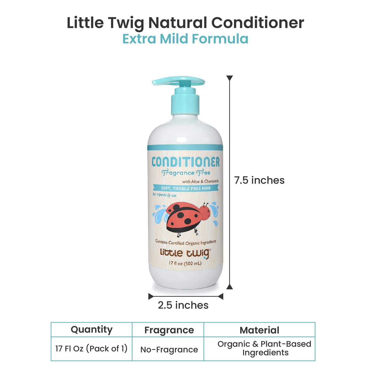 Little Twig conditioner texture close-up showing creamy, smooth consistency