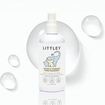 LITTLEY front packaging showing compact travel bottle and label benefits