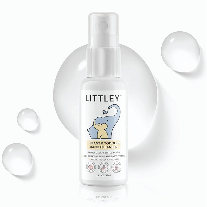 LITTLEY front packaging 2 oz spray showing compact travel bottle for convenience