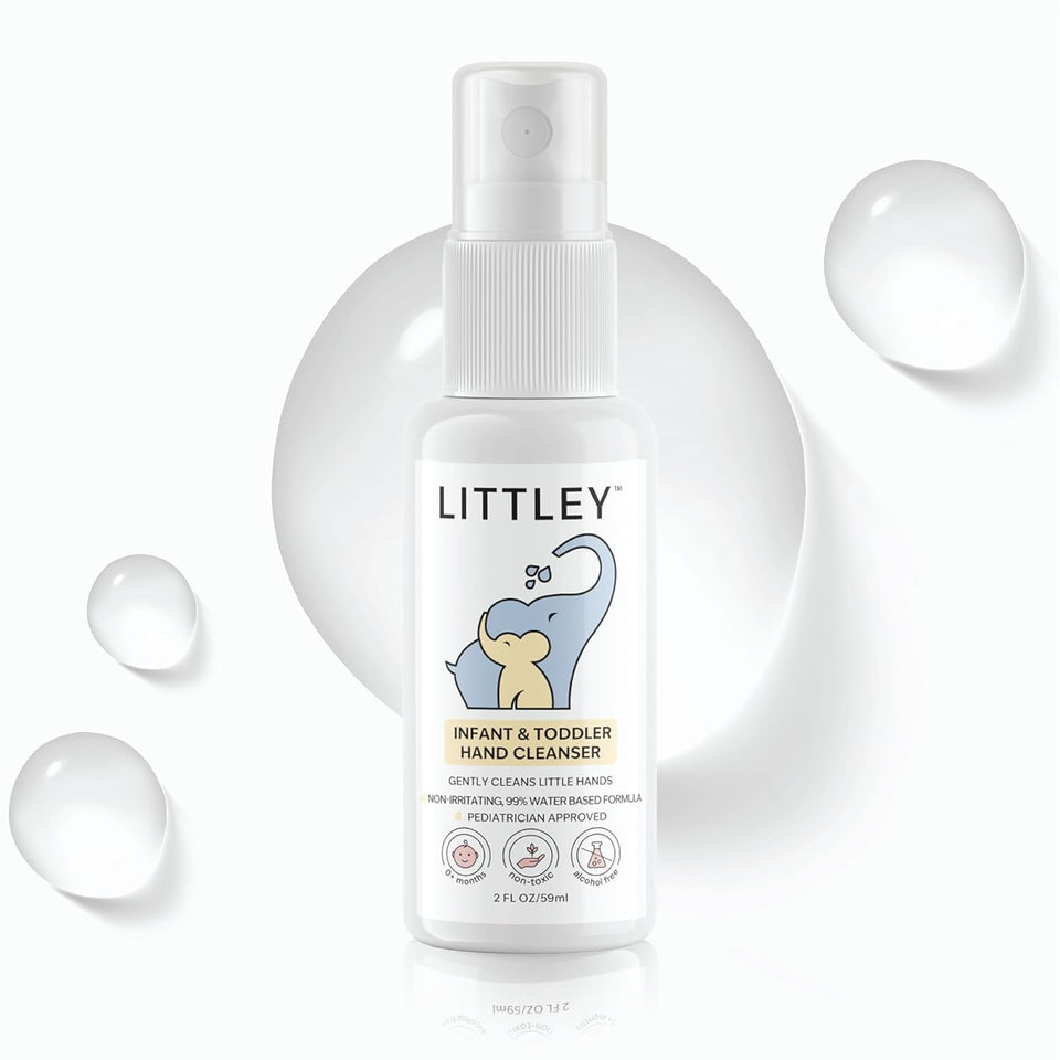 LITTLEY front packaging 2 oz spray showing compact travel bottle for convenience