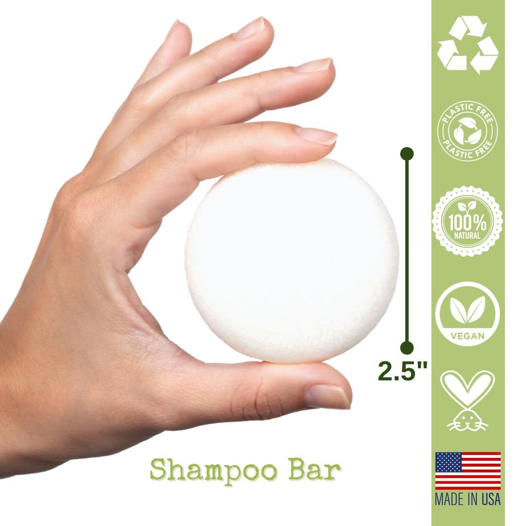 /liv/ Nature shampoo bar stored in metal tin for TSA-friendly travel convenience