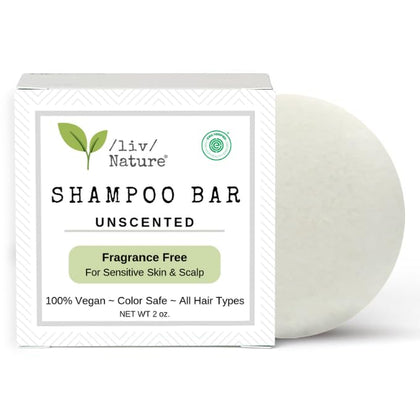 /liv/ Nature front packaging showing unscented bar and clean design benefit