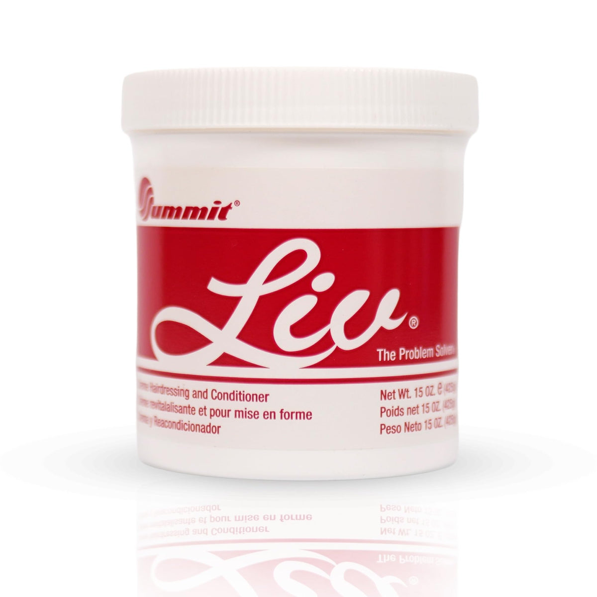 LIV Summit Creme jar front view showing moisturizing conditioner