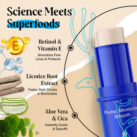 LivaClean applying balm under eye to reduce puffiness and refresh