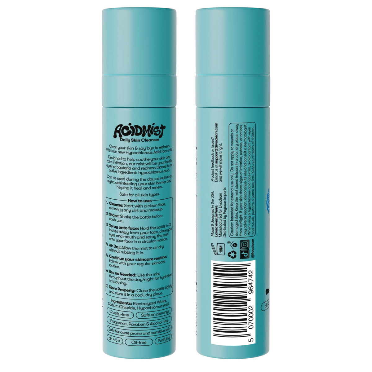 LivaClean bottle on bathroom shelf showing everyday skincare use