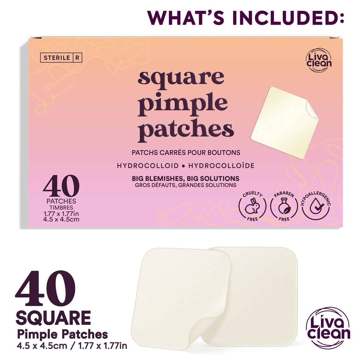 LivaClean clear patch close-up texture demonstrating gentle absorption