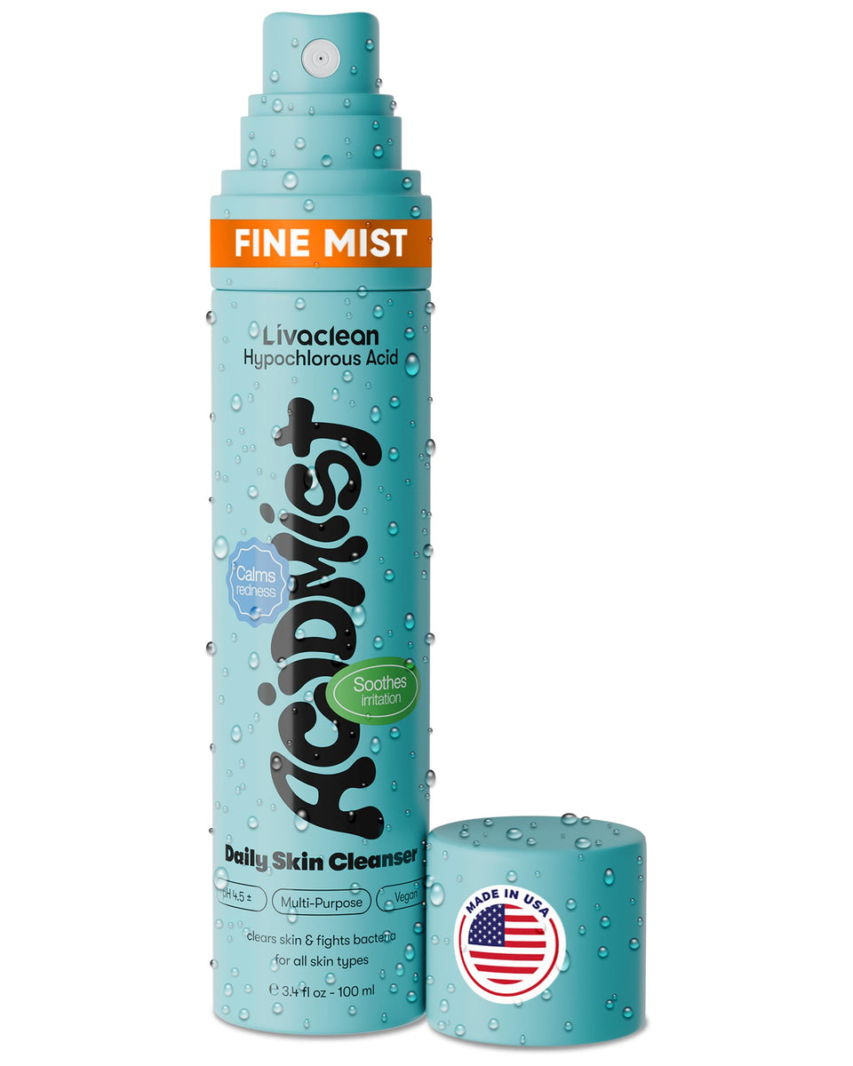 LivaClean front packaging showing clear travel-size bottle and label benefit