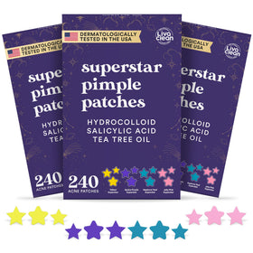 LivaClean front packaging showing 720 superstar patches and benefits