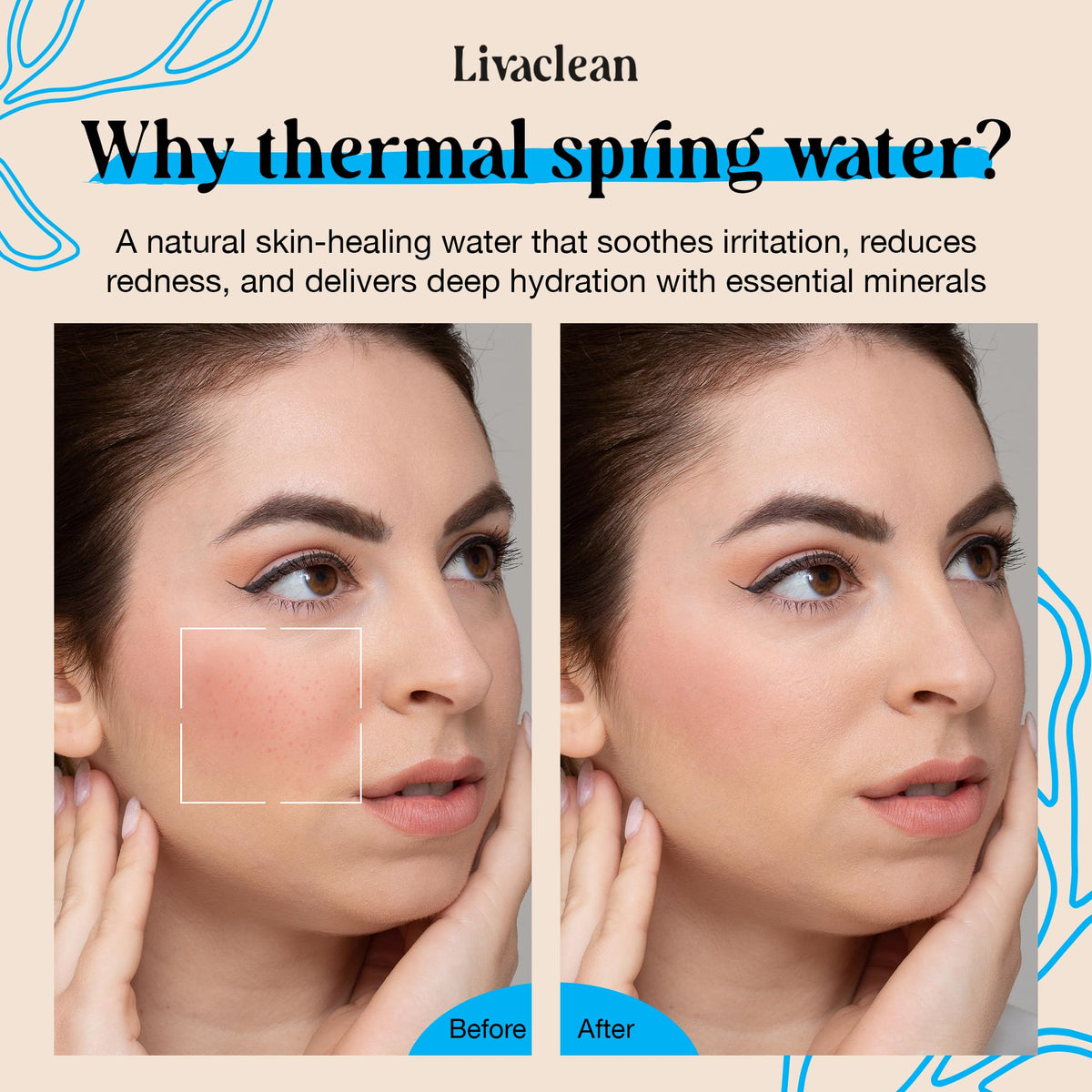 LivaClean label close-up showing hyaluronic acid aloe formula benefits