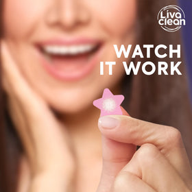 LivaClean patch worn overnight showing comfortable, long-lasting wear