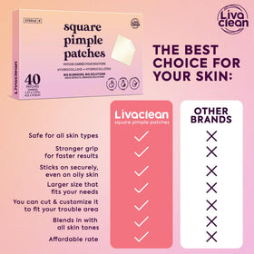 LivaClean open pack with patches spread for easy selection