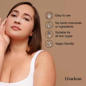 LivaClean box open displaying twenty individual nose pore strips inside