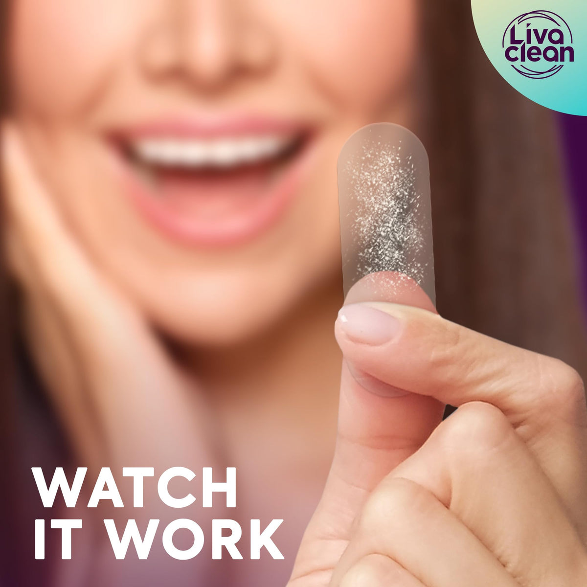 LivaClean individually wrapped patch ready for travel and hygienic use
