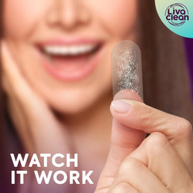 LivaClean individually wrapped patch ready for travel and hygienic use