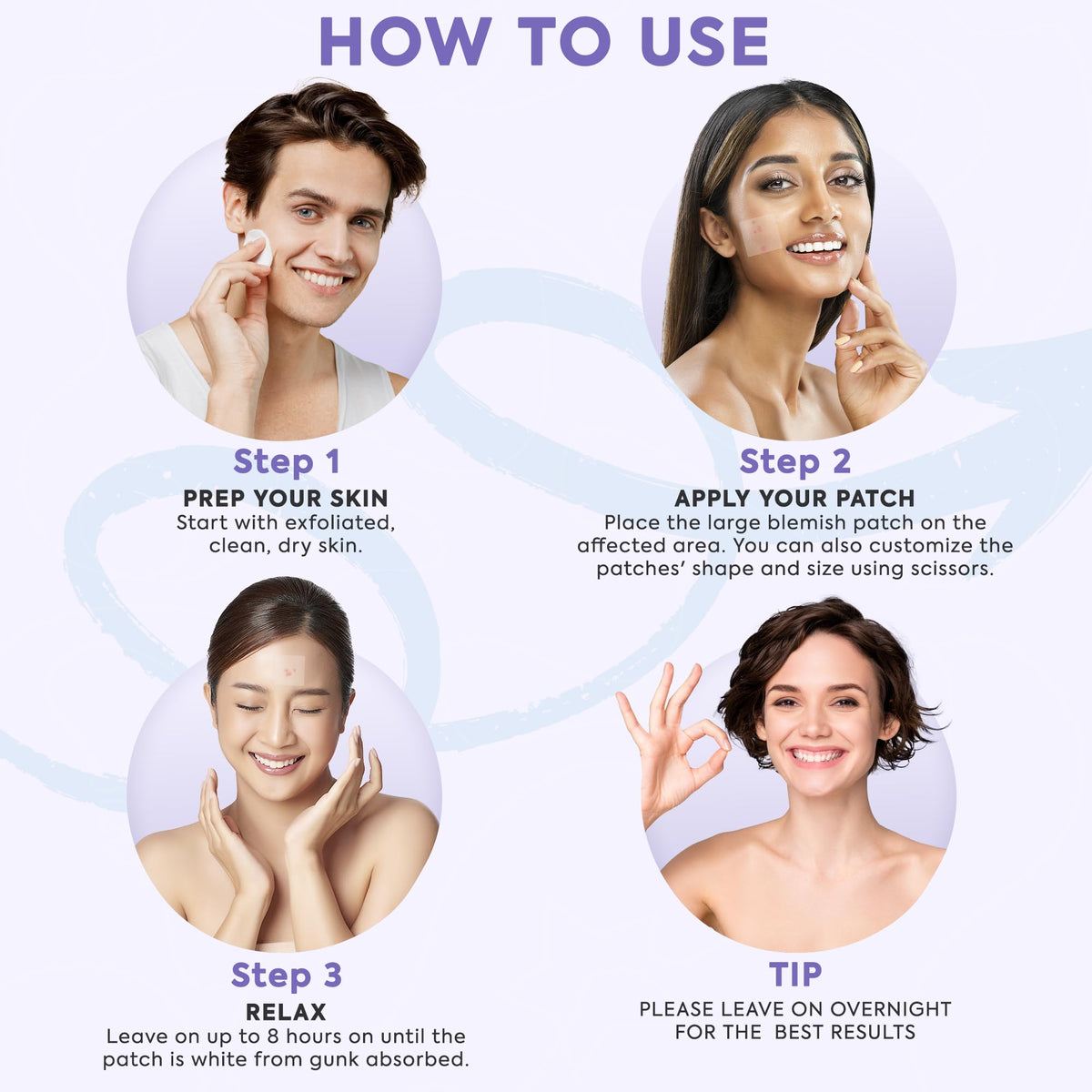 LivaClean patch applied to nose protecting blemish overnight