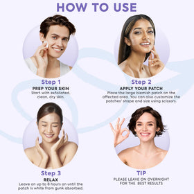 LivaClean patch applied to nose protecting blemish overnight