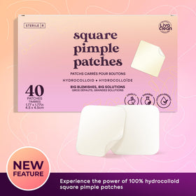 LivaClean patch trimmed to fit spot for precise coverage