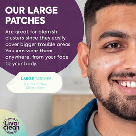 LivaClean patches being trimmed to custom size for targeted spot coverage