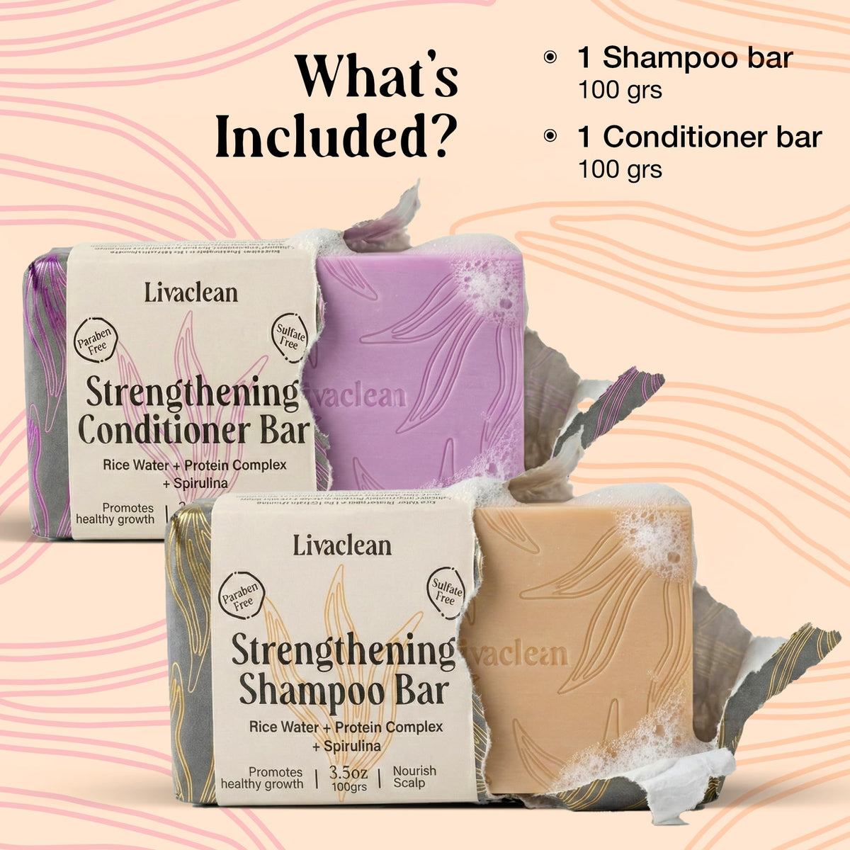 LivaClean shampoo bar top view showing texture for effective cleansing