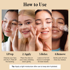 LivaClean strip applied to nose demonstrating secure fit and easy use