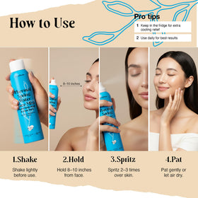 LivaClean droplet on skin demonstrating hydration boost and dewy finish