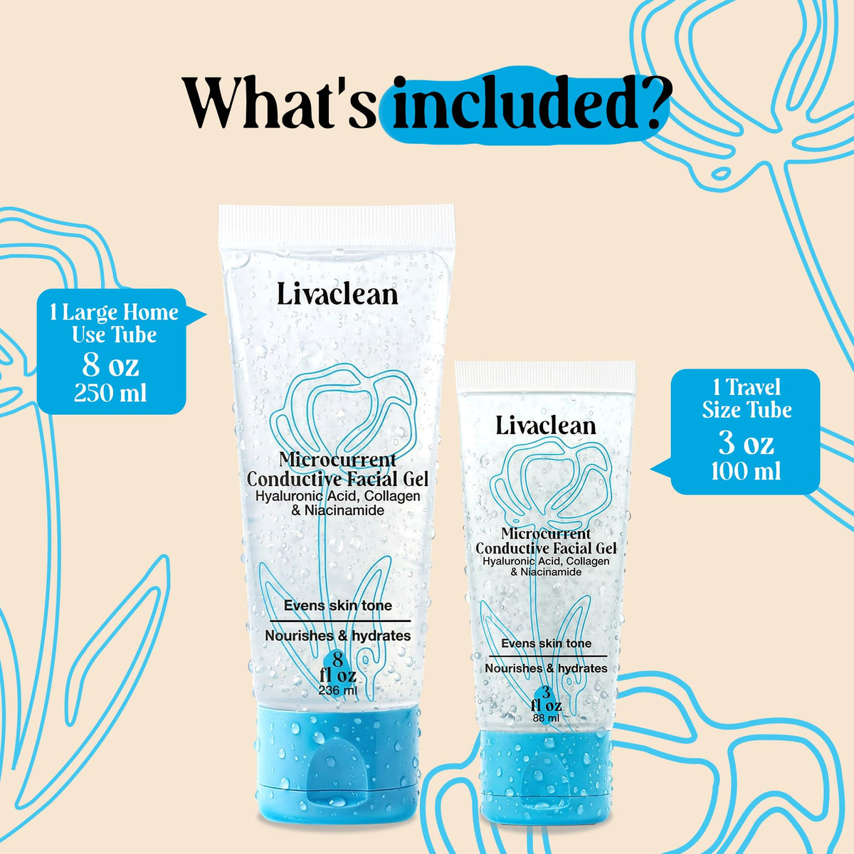 LivaClean travel 3oz tube closed and ready for on-the-go treatments