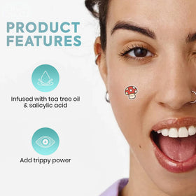 LivaClean patches on a bathroom counter next to cleanser demonstrating convenient daily use