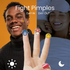 Array of LivaClean patch shapes and colors illustrating variety and discreet coverage