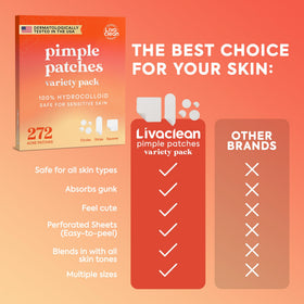 LivaClean layout displaying all patch sizes for versatile use