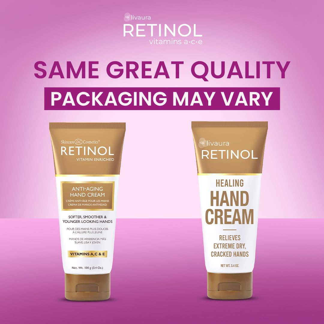 Before-and-after hands using LIVAURA showing improved smoothness and appearance