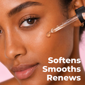 LIVAURA close-up of serum texture highlighting lightweight, non-greasy finish