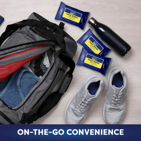 LIVAURA wipes inside gym bag for quick post-workout freshness