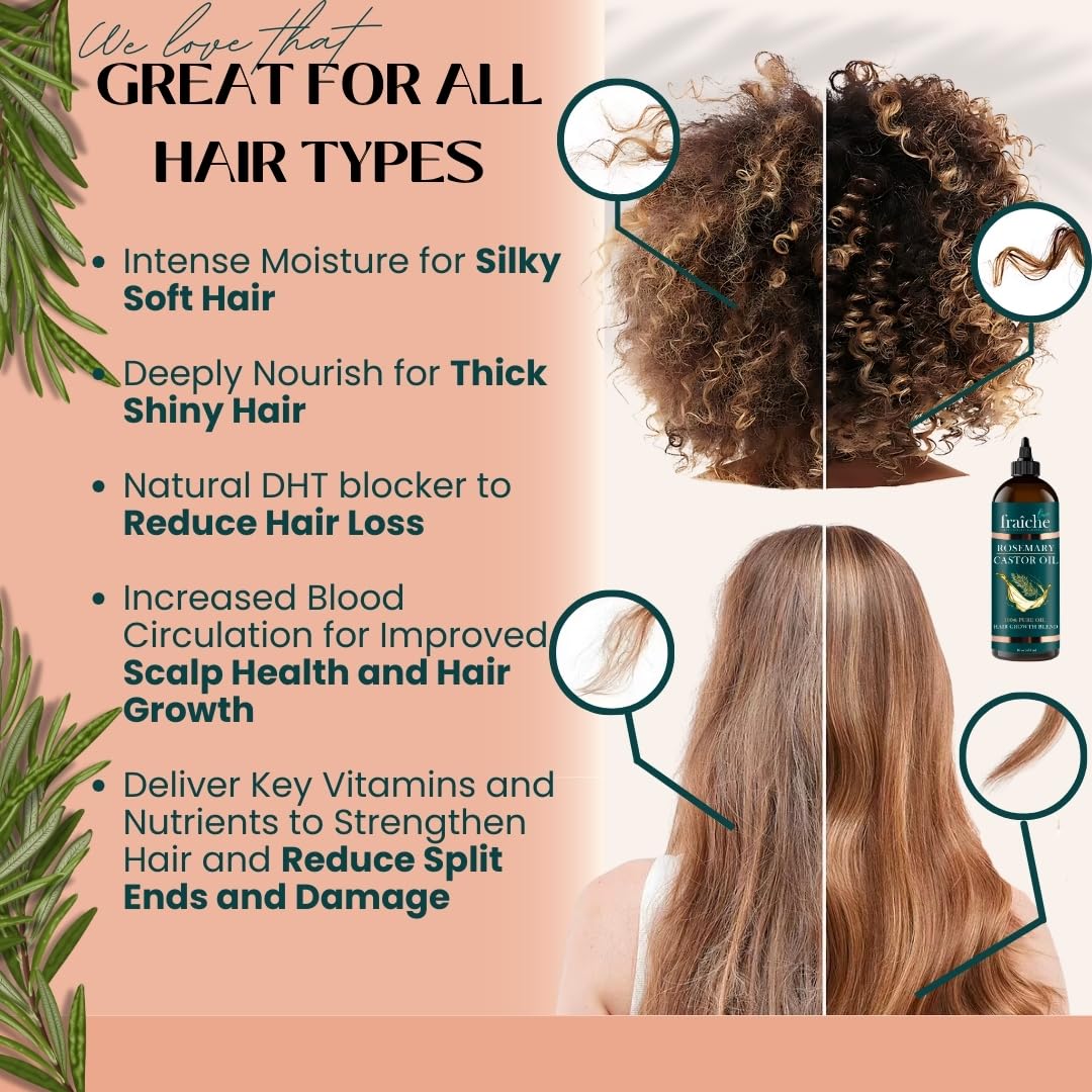 Live Fraiche hair strands before and after showing reduced breakage