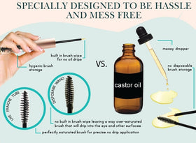 Live Fraiche castor oil texture drop highlighting pure cold-pressed nutrients