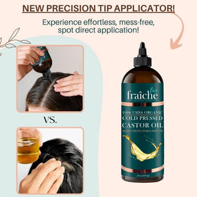 Live Fraiche close up of thick cold‑pressed oil texture nourishing skin
