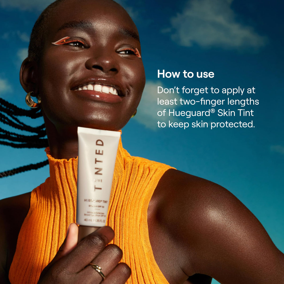 Live Tinted bottle label close-up showing SPF 50 mineral zinc oxide protection