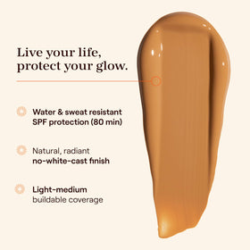 Live Tinted brush application creating even buildable coverage with natural finish