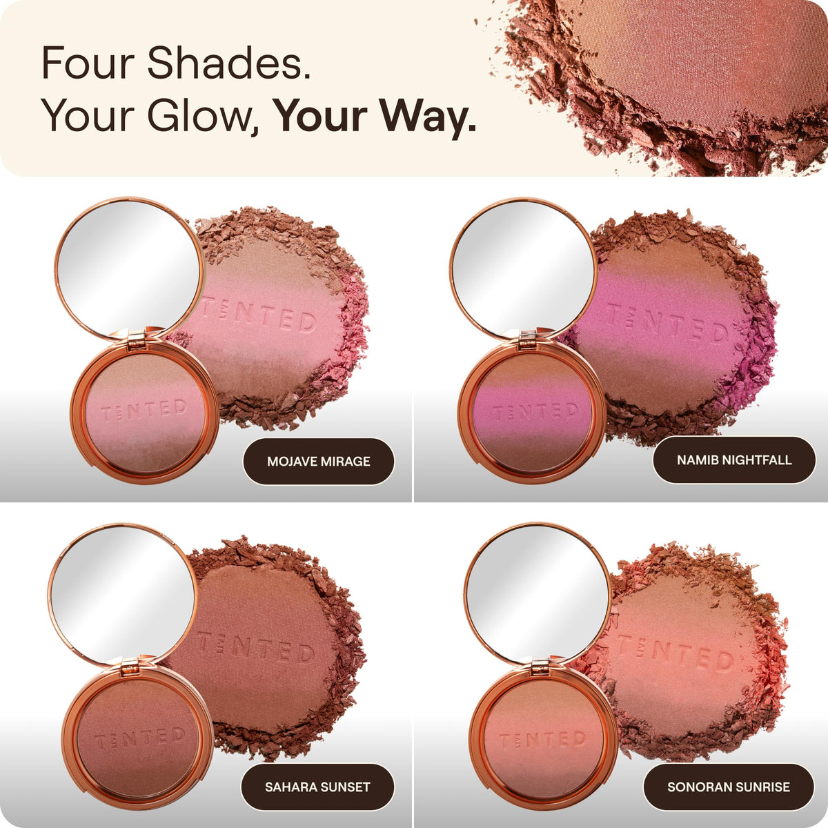 Live Tinted powder texture close-up showing finely milled finish for smooth application benefit