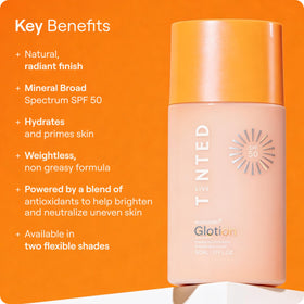 Live Tinted application on fingertips demonstrating smooth blendability benefit