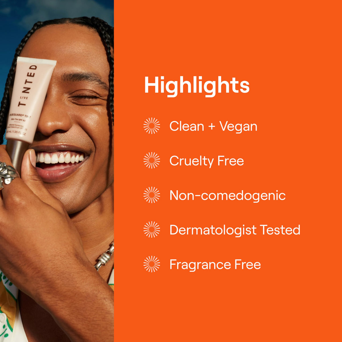Live Tinted Hueguard lifestyle outdoor glow delivering hydrated luminous look