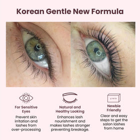 LIVIA before and after lashes comparison showing darker lashes and time-saving benefit