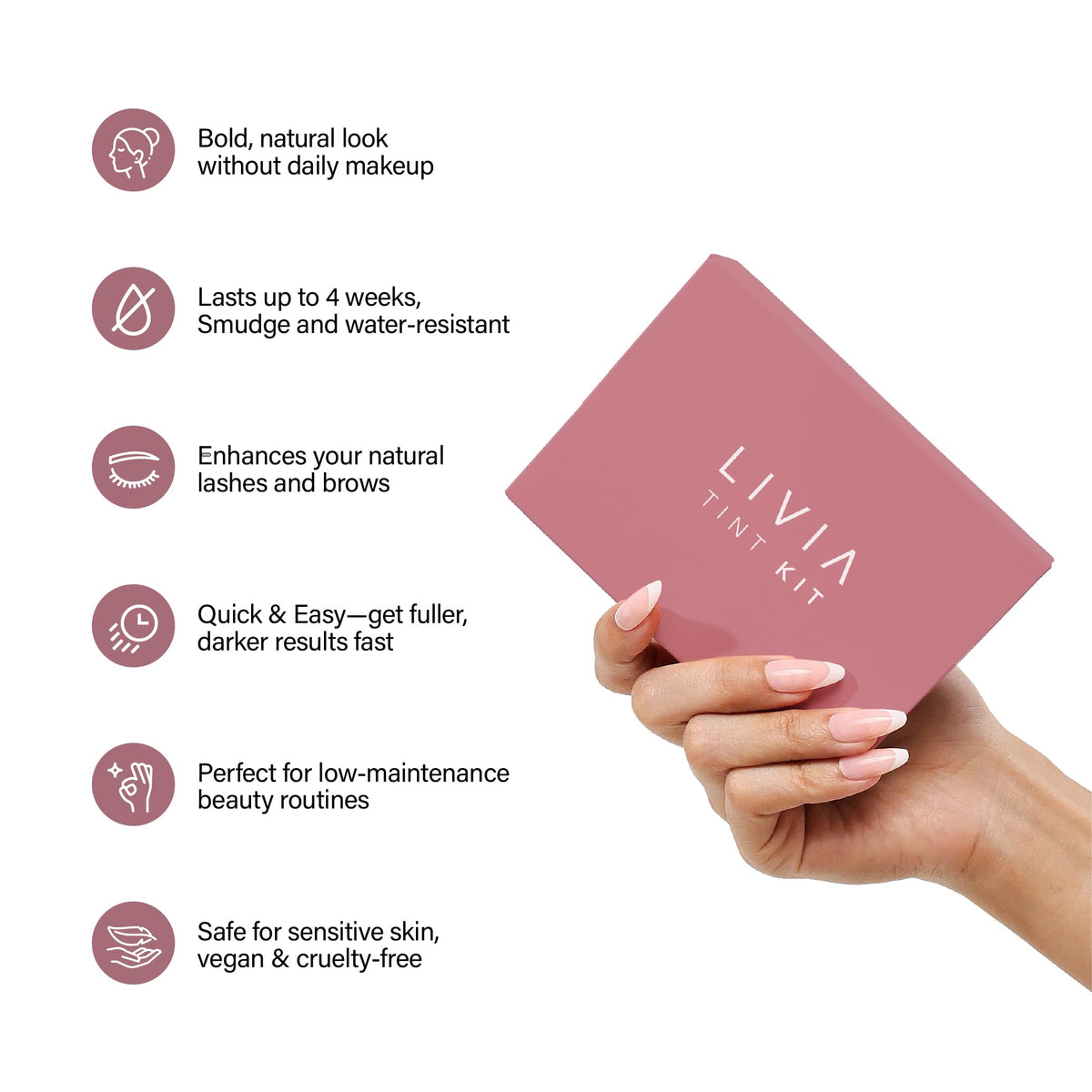 LIVIA kit contents laid out demonstrating complete at-home salon-quality tools