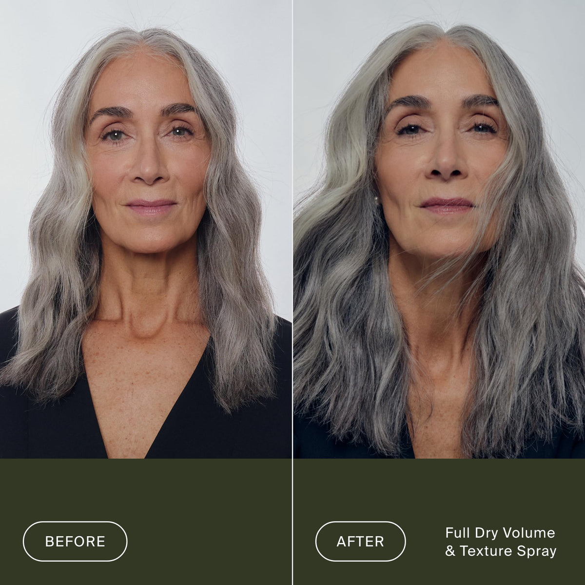 Living Proof Advanced Clean dry shampoo close-up showing clean, soft hair benefit