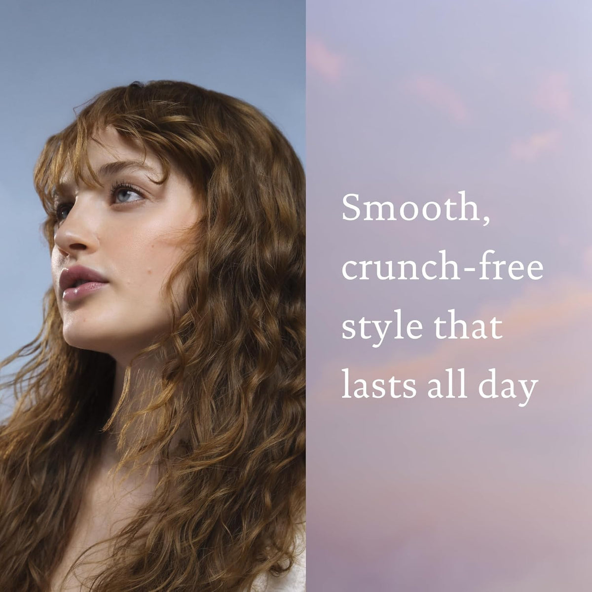 Living Proof finished air‑dried waves with soft defined texture