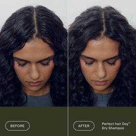 Living Proof before and after showing improved root lift and refreshed look